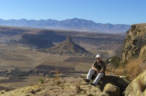 Basotho hat mountain & me